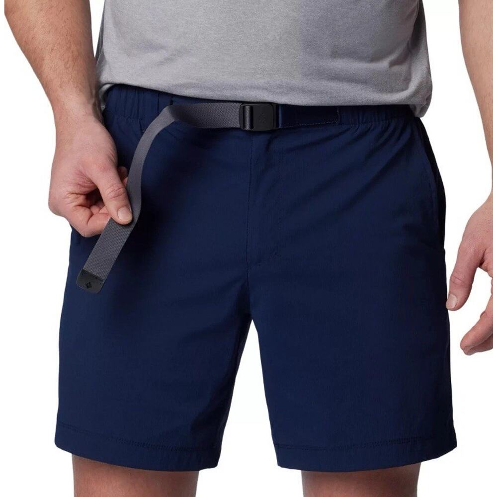 Columbia Men's Navy Blue Landroamer Ripstop 7" Hiking Trail Nylon Shorts Size 40